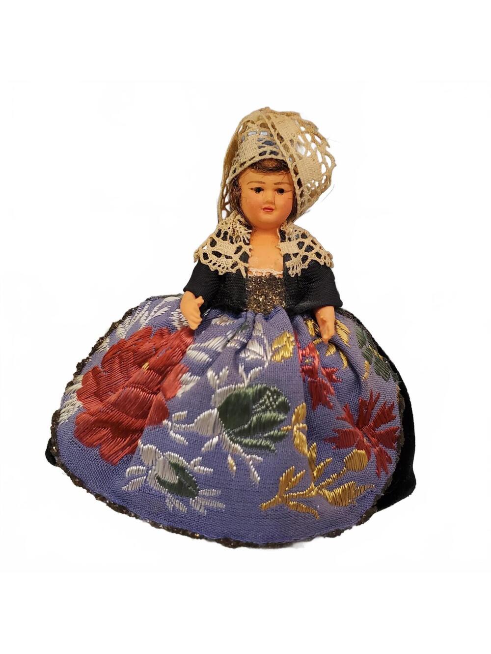 Vintage French Regional Folk Costume Souvenir doll 3"